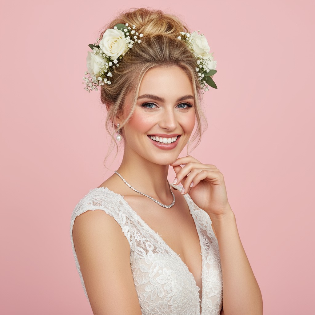 Bridal Flower Bun Ideas